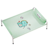 HKM-3488573 Striped Cartoon Camping Bed for Medium to Large Dogs - Oxford Cloth Design, Black and Gray