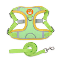 HKM-3489213 Reflective Vest Dog Harness with Leash - Adjustable Chest Strap for Small Dogs