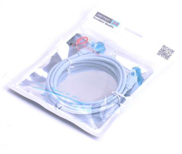HKM-348947 Ice Blue Super Five Network Cable, RJ-45 Connector, Multiple Lengths Available
