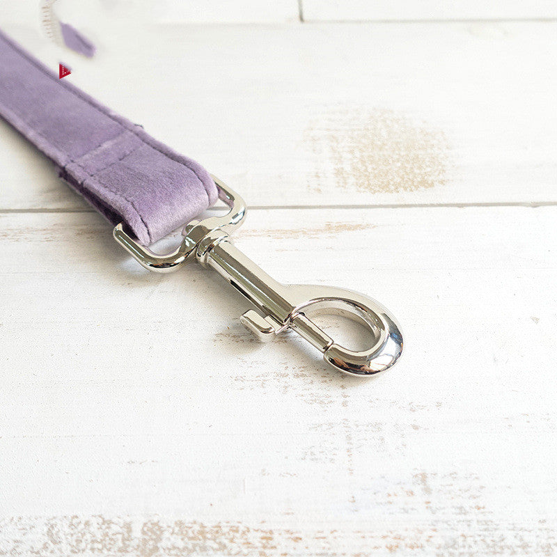 HKM-3489725 Light Purple Polyester Dog Traction Belt - Size XS to XL