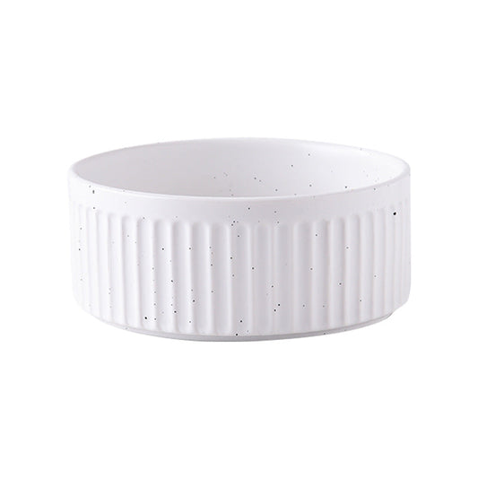 HKM-3490109 Ceramic Dog Food Bowl Set in Multiple Sizes with Coordinating Trays