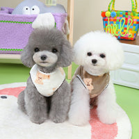 HKM-3490493 Crescent Bear Warm Fluffy Vest for Dogs ¨C Cozy Teddy Style Pet Clothing in Beige and Black Coffee