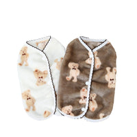 HKM-3490493 Crescent Bear Warm Fluffy Vest for Dogs ¨C Cozy Teddy Style Pet Clothing in Beige and Black Coffee