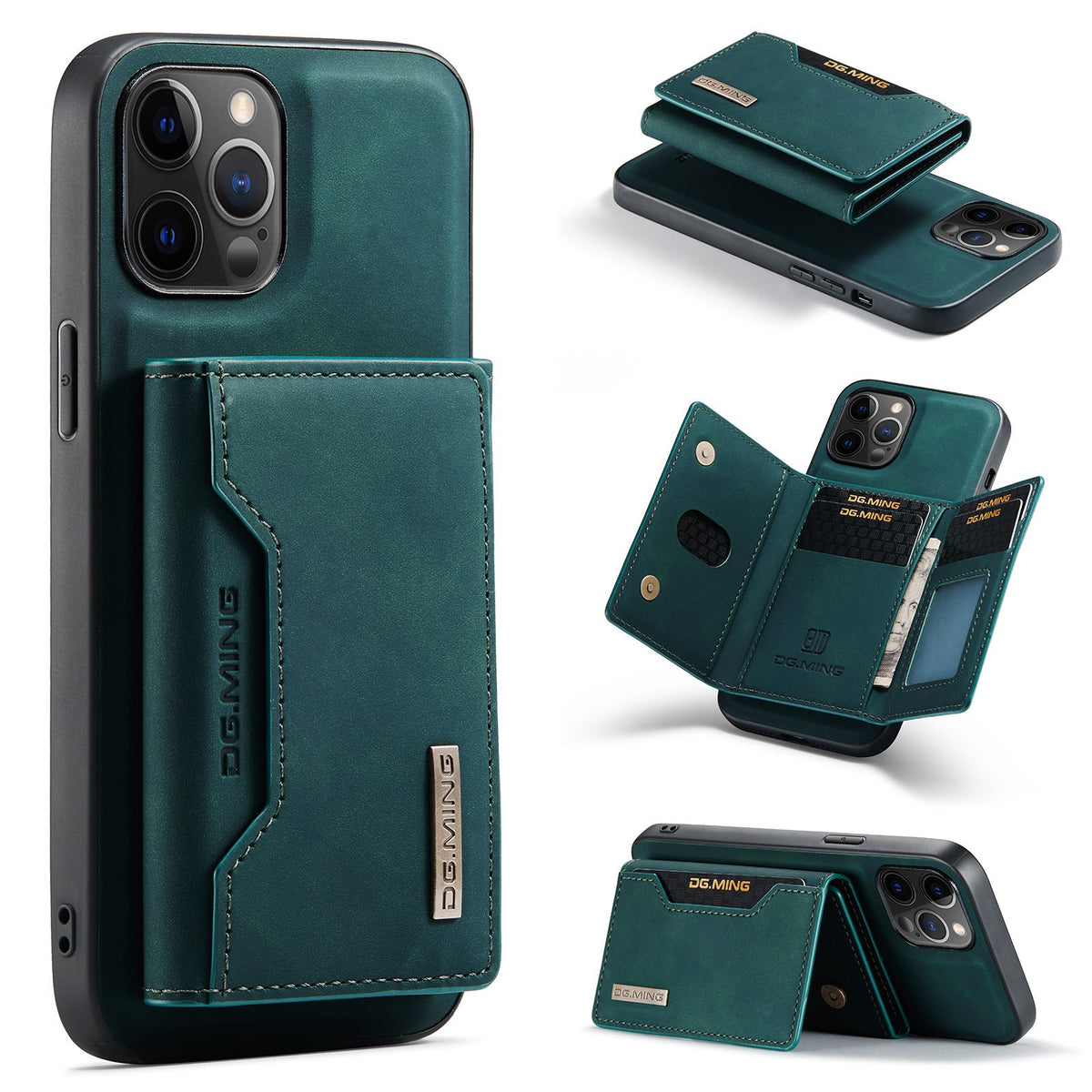 HKM-349139 Magnetic Multi-Function Card Holder Case for iPhone Models, PU Leather Protection in Various Colors