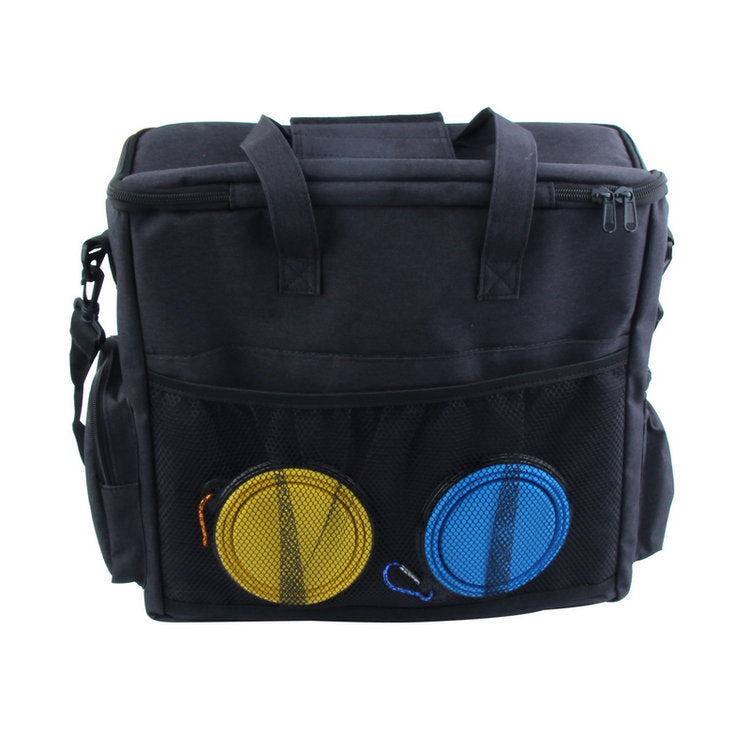 HKM-3492157 Portable Dog Food Carrying Shoulder Bag - 17L Travel Storage for Dogs, Gray or Black