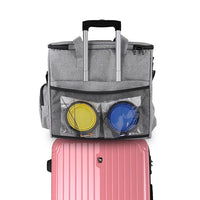 HKM-3492157 Portable Dog Food Carrying Shoulder Bag - 17L Travel Storage for Dogs, Gray or Black