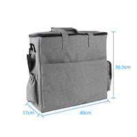 HKM-3492157 Portable Dog Food Carrying Shoulder Bag - 17L Travel Storage for Dogs, Gray or Black