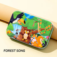HKM-349331 60-Piece Educational Dinosaur Jigsaw Puzzle for Kids - Iron Box Wooden Puzzle Toys