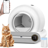 HKM-349331 Smart Self-Cleaning Cat Litter Box with Wi-Fi and Odor Control, 65L Capacity