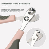 HKM-3493693 Portable Plastic Pet Nail Clipper - Sweet Peach Pink, Haze Blue, Olive Green