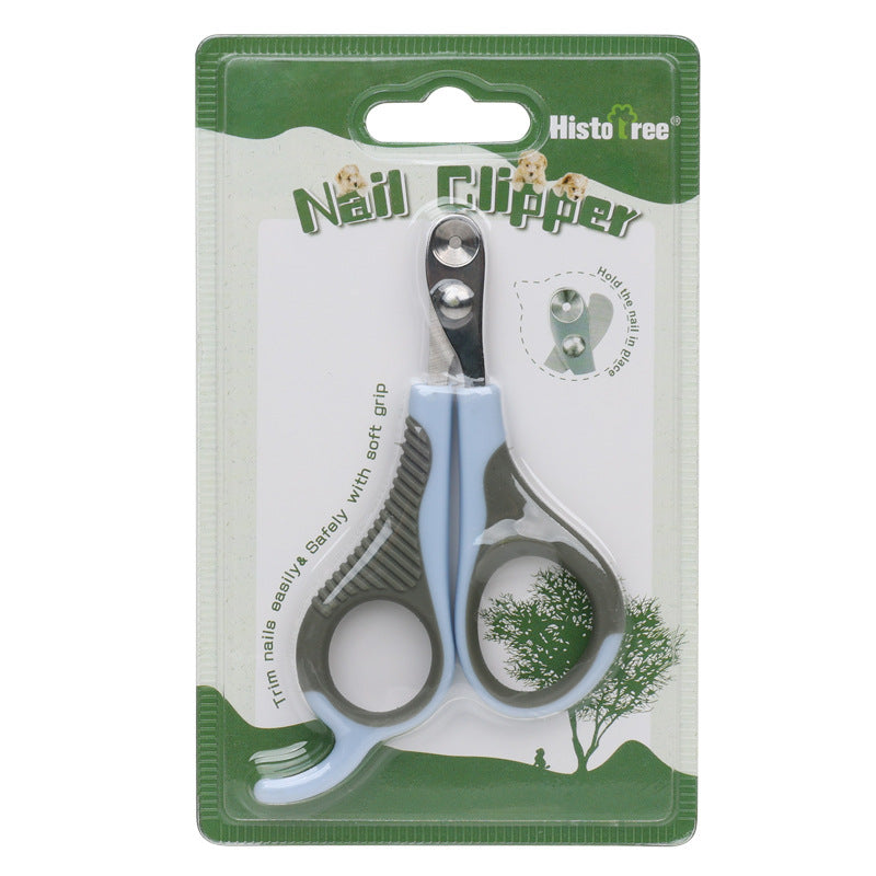 HKM-3493693 Portable Plastic Pet Nail Clipper - Sweet Peach Pink, Haze Blue, Olive Green