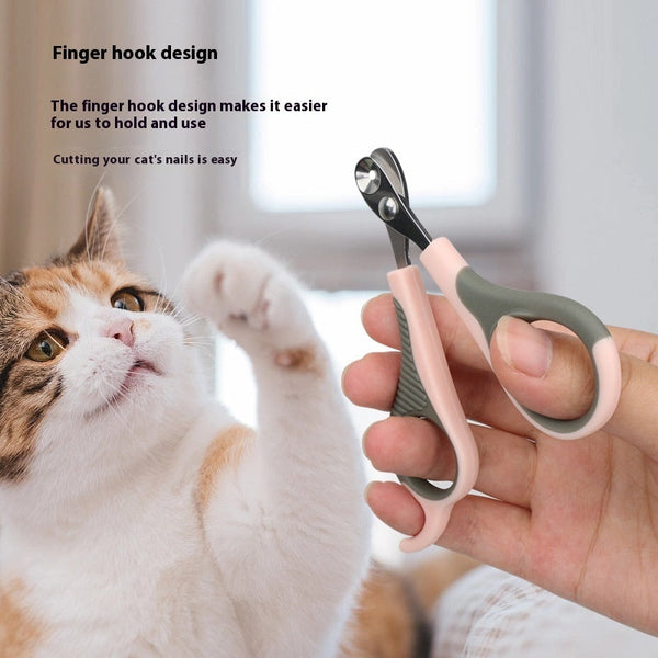 HKM-3493693 Portable Plastic Pet Nail Clipper - Sweet Peach Pink, Haze Blue, Olive Green