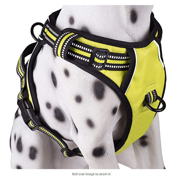 HKM-3494973 Adjustable Breathable Reflective Chest Strap for Medium and Large Dogs in Black, Red, Green