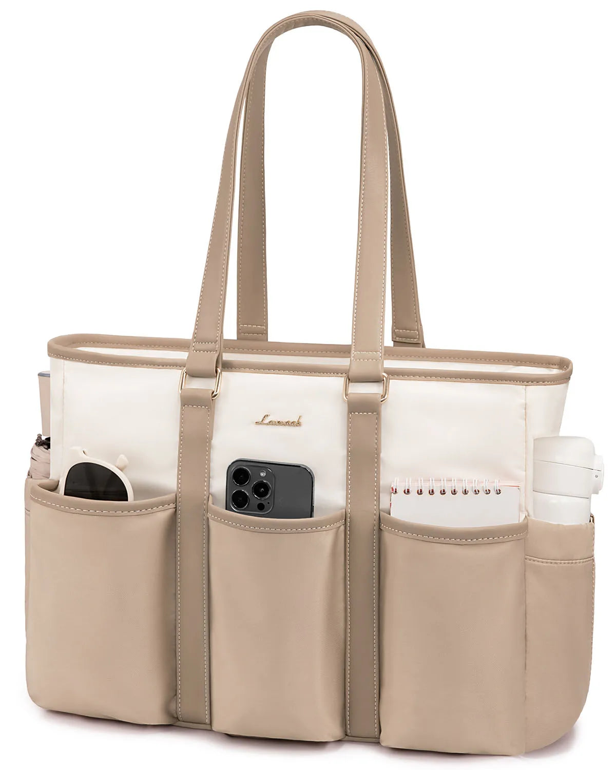 HKM-349587 Multi-Pockets Waterproof Large Laptop Tote Bag for Work, Travel, and College