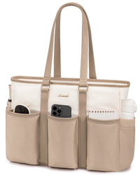 HKM-349587 Multi-Pockets Waterproof Large Laptop Tote Bag for Work, Travel, and College