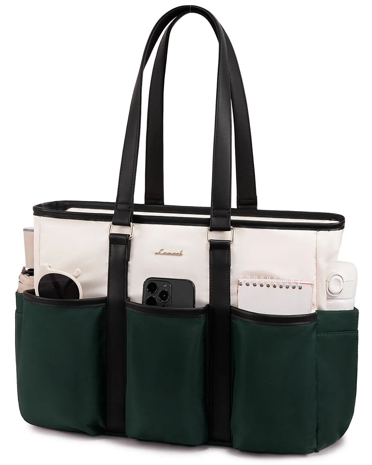 HKM-349587 Multi-Pockets Waterproof Large Laptop Tote Bag for Work, Travel, and College
