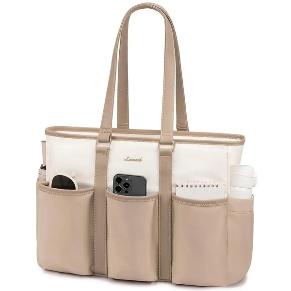 HKM-349587 Multi-Pockets Waterproof Large Laptop Tote Bag for Work, Travel, and College
