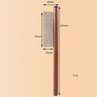 HKM-3497149 Wooden Handle Pet Comb for Grooming Long & Short Haired Dogs, Cats, and Small Pets
