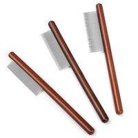 HKM-3497149 Wooden Handle Pet Comb for Grooming Long & Short Haired Dogs, Cats, and Small Pets