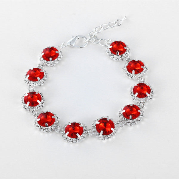 HKM-3498301 Rhinestone Dog Necklace with Extension Chain in Multiple Colors