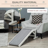 HKM-3498941 Dog Ramp with Non-Slip Carpet and Top Platform for Easy Access to Elevated Surfaces, 49" x 16" x 14"