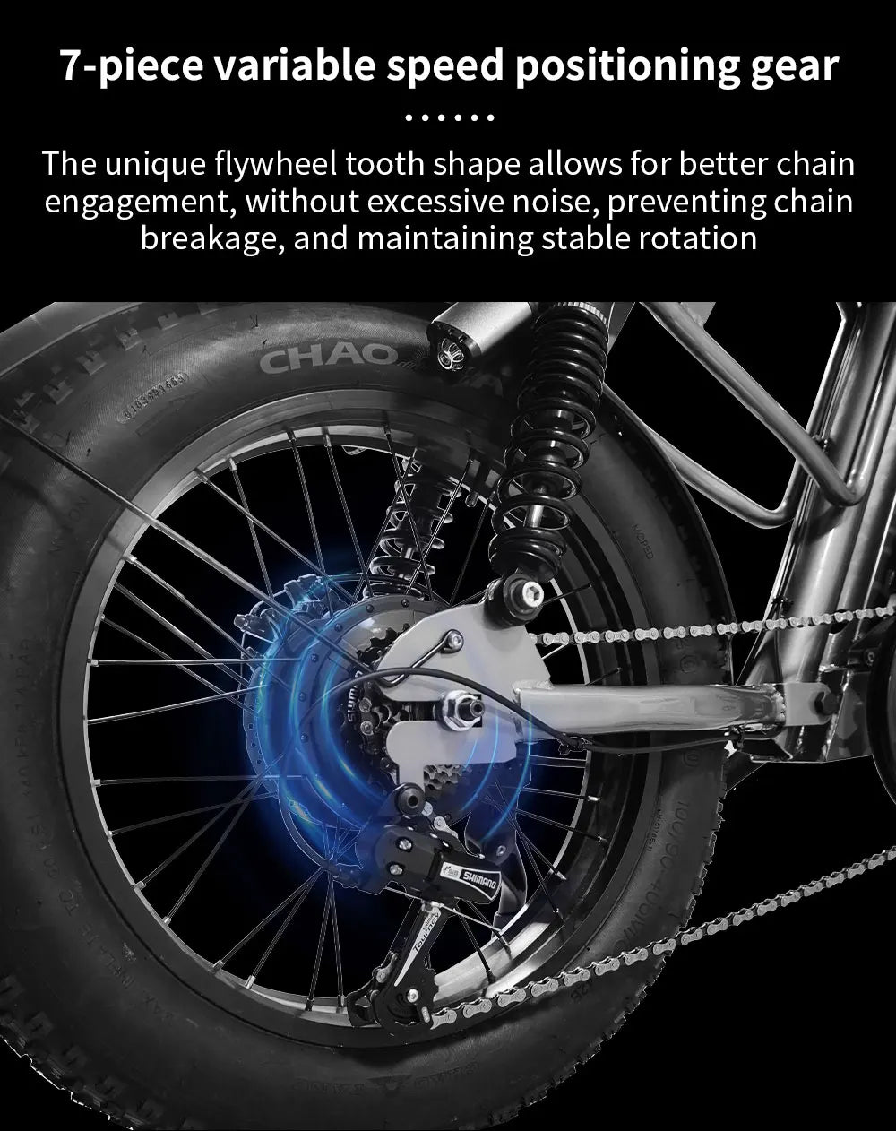 HKM-349971 750W Off-Road Electric Mountain Bike with 20-Inch Fat Tires for Adults - High Speed & Eco-Friendly