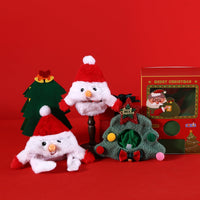 HKM-3500477 Adorable Plush Pet Christmas Hat for Small Dogs and Cats ¨C Snowman and Christmas Tree Designs