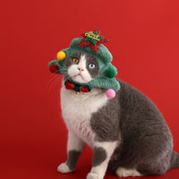 HKM-3500477 Adorable Plush Pet Christmas Hat for Small Dogs and Cats ¨C Snowman and Christmas Tree Designs