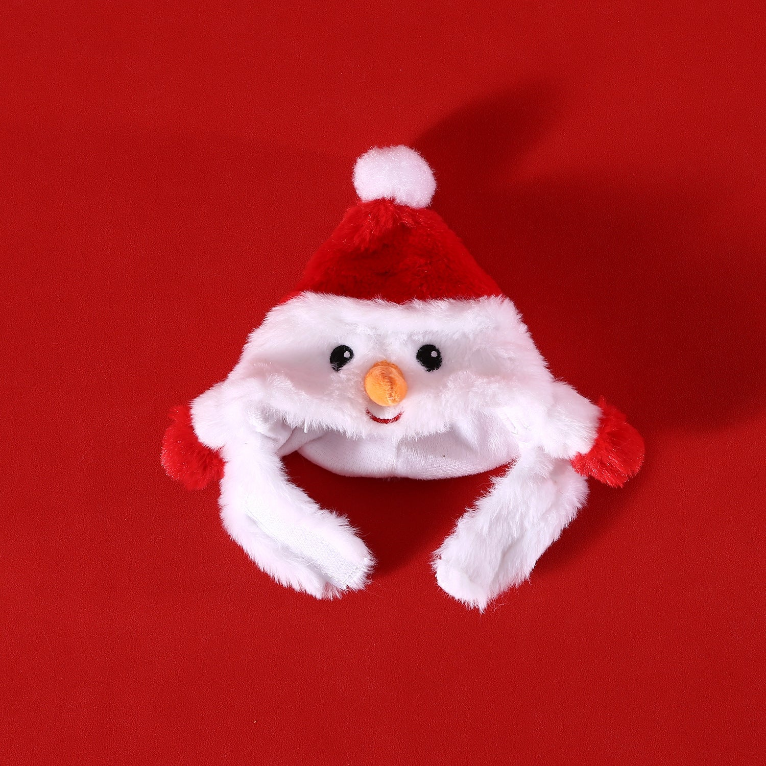 HKM-3500477 Adorable Plush Pet Christmas Hat for Small Dogs and Cats ¨C Snowman and Christmas Tree Designs
