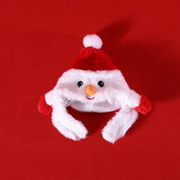 HKM-3500477 Adorable Plush Pet Christmas Hat for Small Dogs and Cats ¨C Snowman and Christmas Tree Designs
