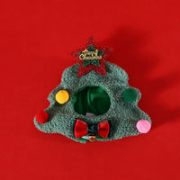 HKM-3500477 Adorable Plush Pet Christmas Hat for Small Dogs and Cats ¨C Snowman and Christmas Tree Designs
