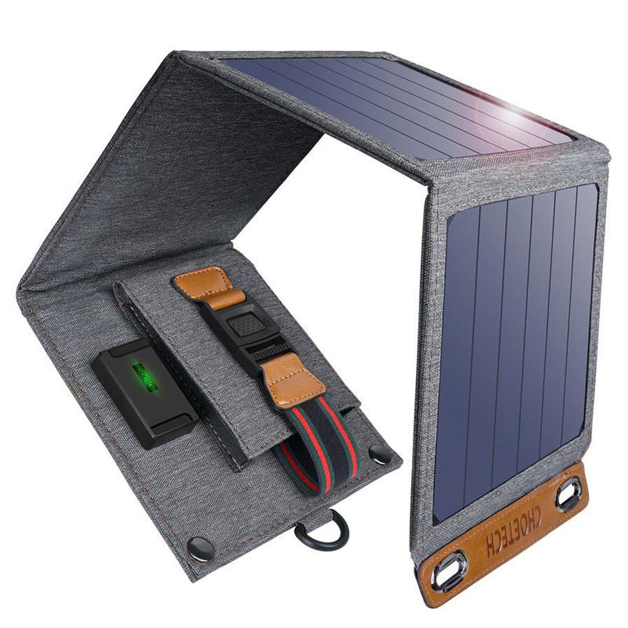 HKM-350099 Solar Charger for Mobile Phones and Tablets - USB Interface, 5V, 3000mA Output