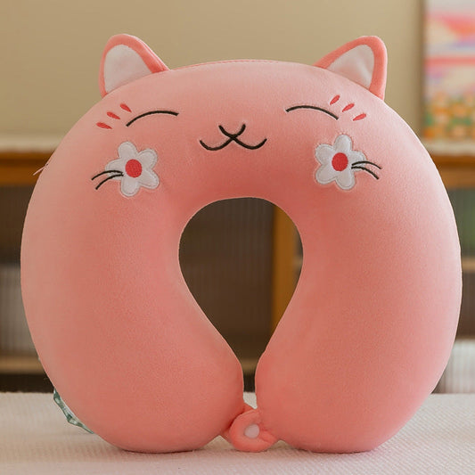 HKM-350163 Memory Cotton U-Shaped Pillow in Plush Cartoon Design