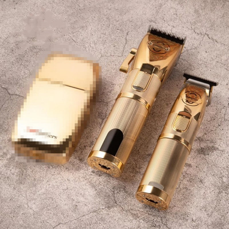 HKM-350227 Cordless Gold Hair Cutting Machine with Dual-Purpose Power Supply - Model 2880