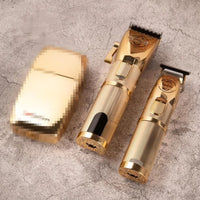 HKM-350227 Cordless Gold Hair Cutting Machine with Dual-Purpose Power Supply - Model 2880