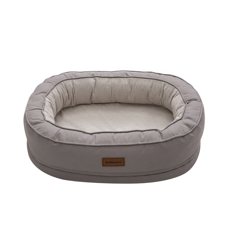 HKM-350227 Orthopedic Waterproof Pet House for Cats and Dogs - Comfortable Nest with Soft Cloth Material, Grey, Available in M and L Sizes