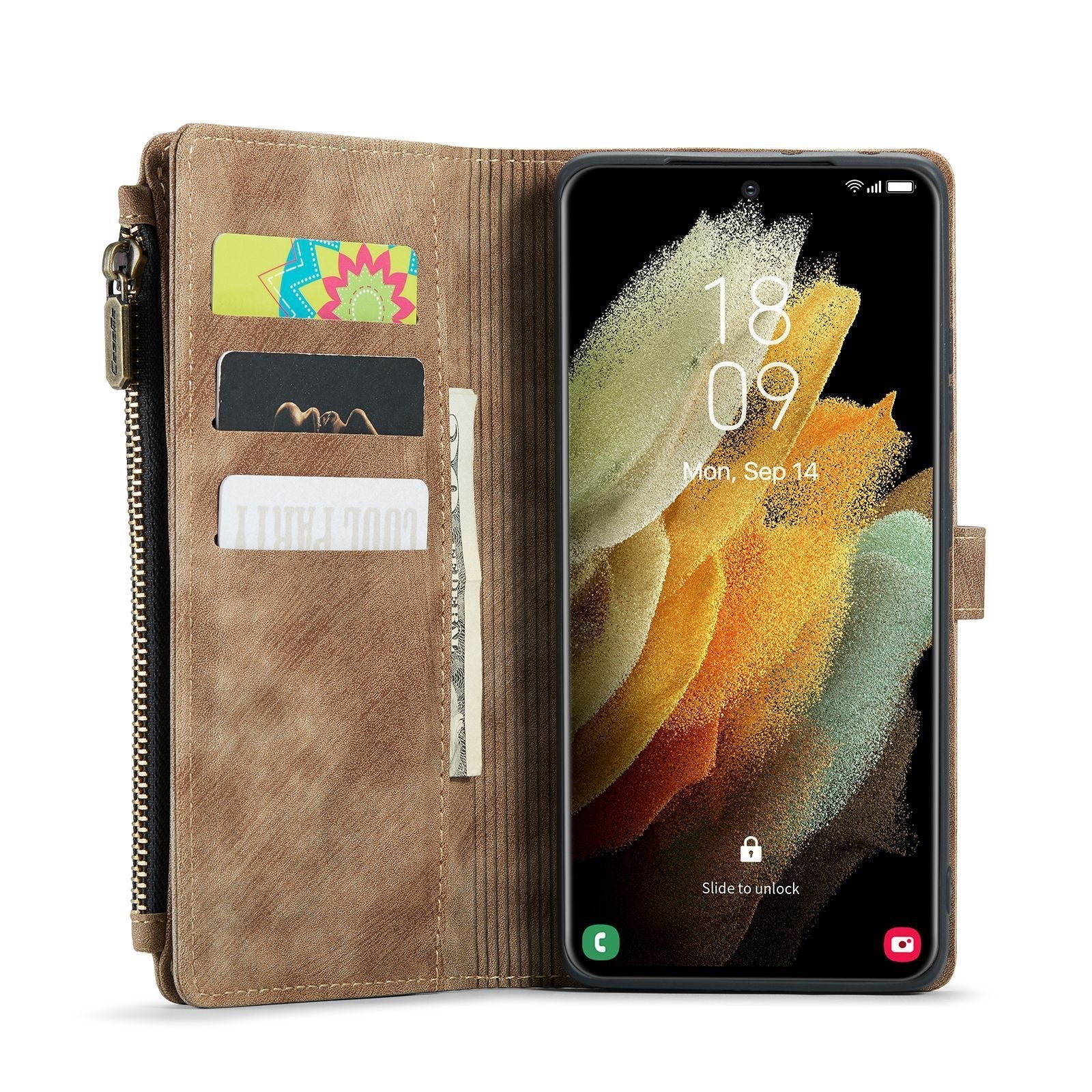 HKM-350291 Samsung Compatible Flip Mobile Phone Holster – PU+TPU Protective Case for A12, A22 5G, A32 5G, A50, A30S, A50S, A51 4G, A52, A71 4G, A72 in Black, Red, Blue, Coffee