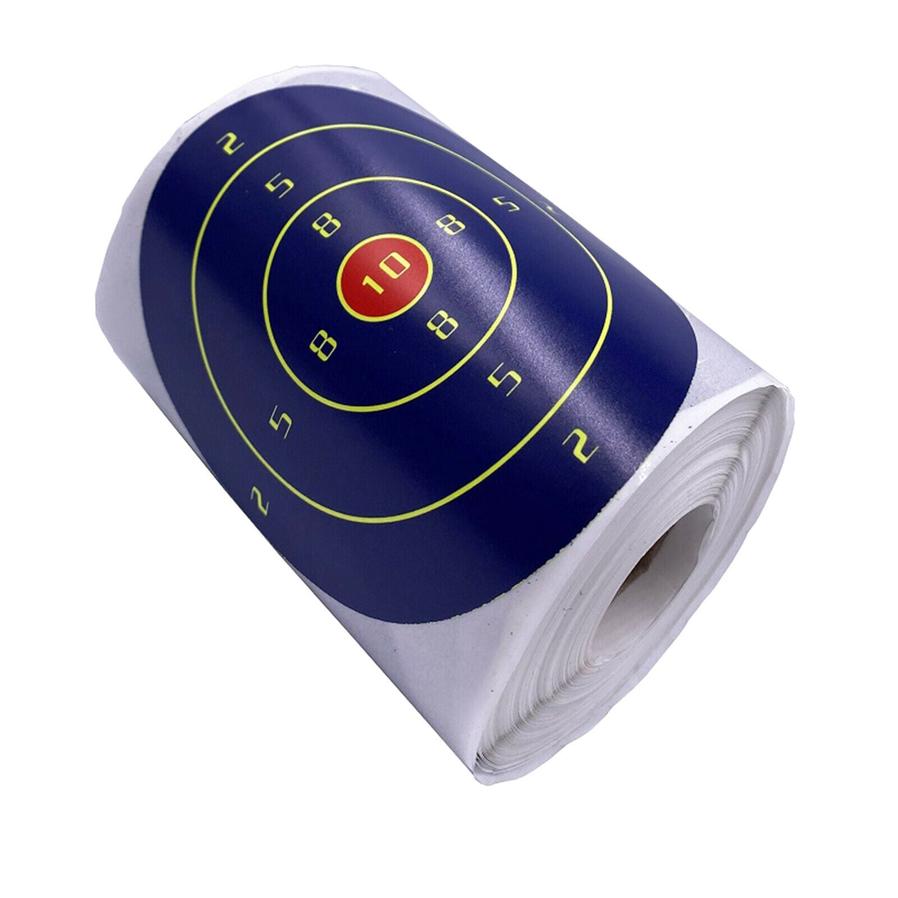 HKM-350355 Splash-Color Target Stickers for Shooting Practice - Self-Adhesive, 200 Sheets per Roll, 10cm Diameter
