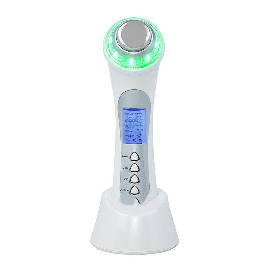 HKM-350483 5 in 1 Ultrasonic Pore Cleaning Device with Blue and Red Light Therapy