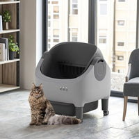 HKM-350483 Self-Cleaning Electric Cat Litter Box with Timed App Control and 20L Capacity