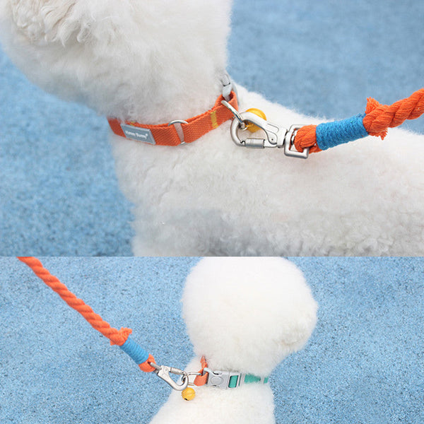 HKM-3505213 Colorful Pet Collar and Leash Set with Bells - Multiple Color Options Available