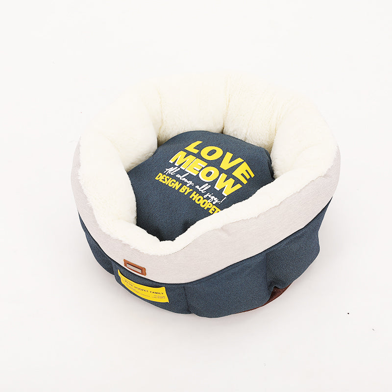 HKM-3505469 Cozy Four Seasons Universal Pet Cat House ¨C Soft Rabbit Fleece, Suitable for Cats Up to 15 lbs