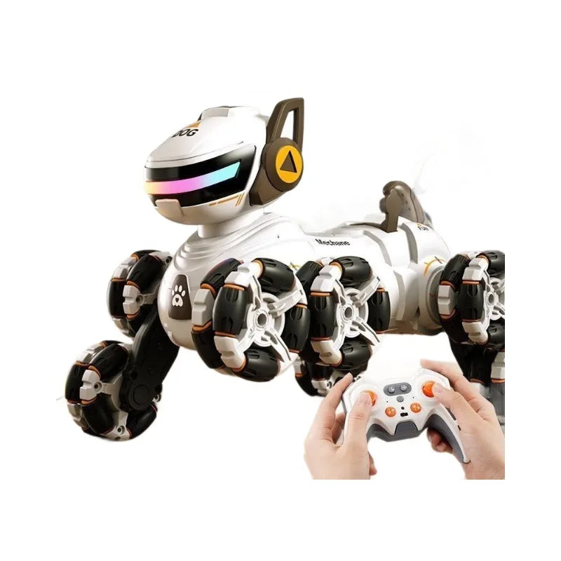 HKM-350611 Remote-Controlled Stunt Dog Toy with 360° Rotation, Light & Sound for Kids Age 5 and Up