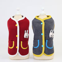 HKM-3506493 Cozy Pet Bunny Cardigan Sweater for Small to Medium Dogs