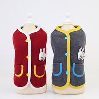 HKM-3506493 Cozy Pet Bunny Cardigan Sweater for Small to Medium Dogs