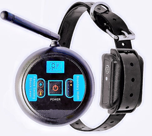 HKM-3506877 Wireless Pet Fence with Waterproof Intelligent Training Collar for Dogs, Adjustable Signal Level, Remote Control Range Up to 150m, Fits Neck Circumference Up to 25"