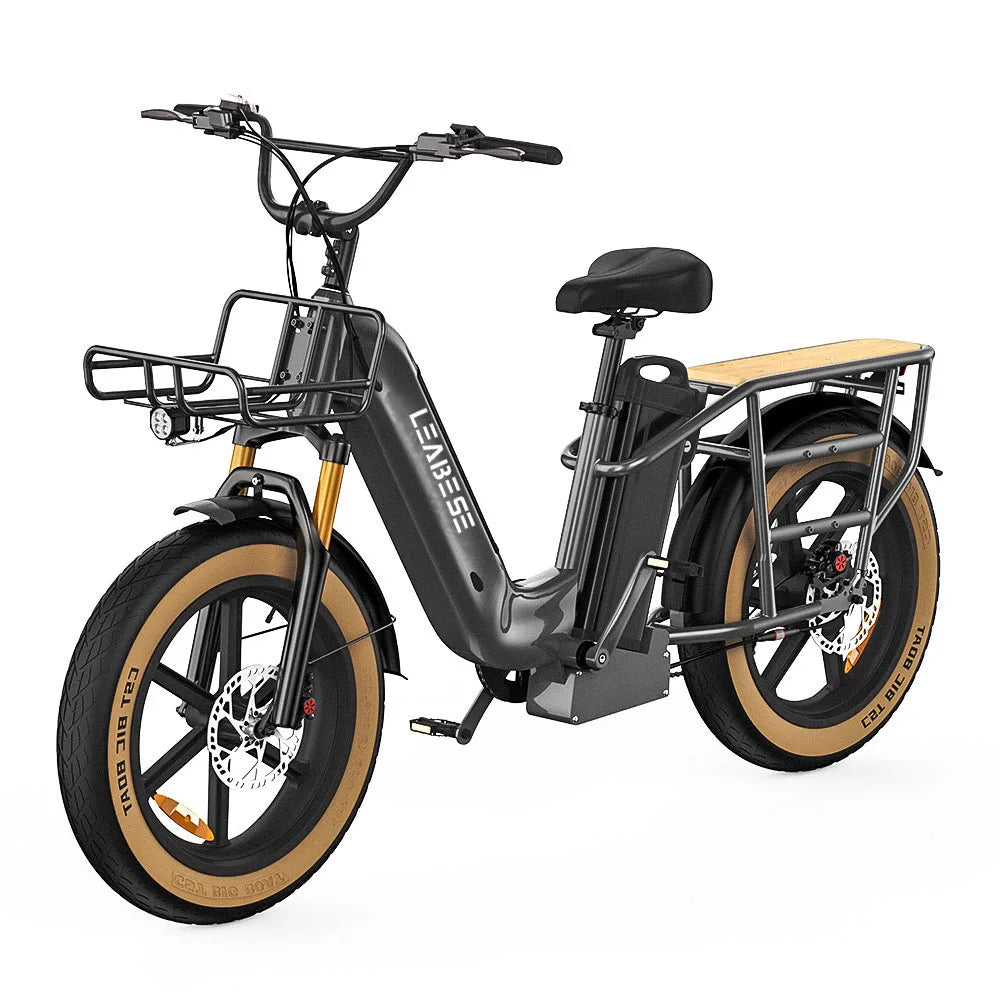 HKM-350739 750W Electric Fat Tire Mountain Bike with 7-Speed Gears and 80KM Range
