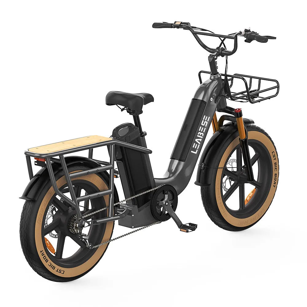 HKM-350739 750W Electric Fat Tire Mountain Bike with 7-Speed Gears and 80KM Range