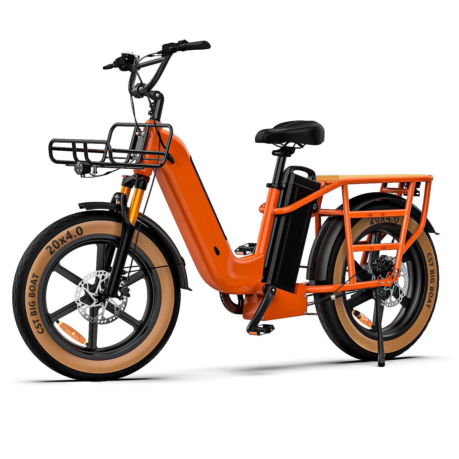 HKM-350739 750W Electric Fat Tire Mountain Bike with 7-Speed Gears and 80KM Range