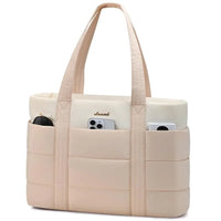 HKM-350739 Puffy Laptop Tote Bag for 15.6-17.3 Inch Laptops - Ideal for School, Work, and Office Use